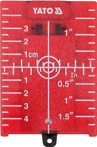 Red laser target card