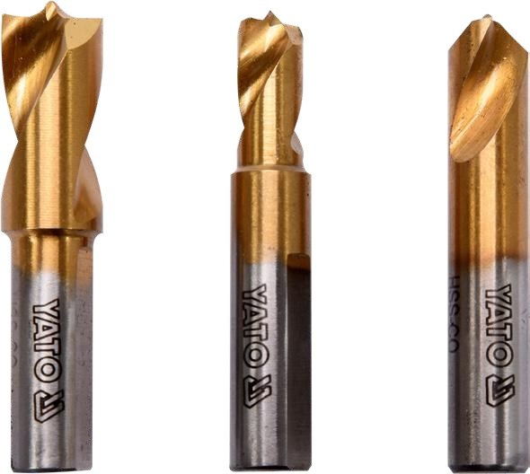 Spot weld drill bits set
