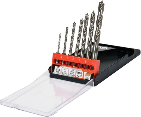 Spur wood drill set