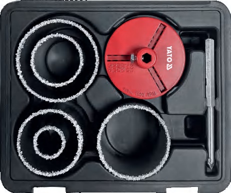 Tungsten carbide coated hole saw set