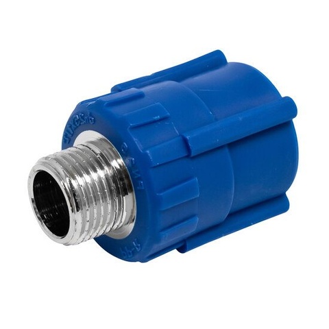 Male Straight Connector PPR Blue