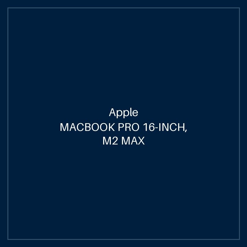 MACBOOK PRO 16-INCH, M2 MAX CHIP, 12C CPU, 38C GPU, 32GB UM, 1TB SSD - SPACE GREY