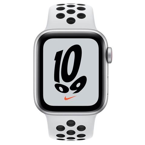 APPLE WATCH NIKE SE GPS + CELLULAR, 44MM SILVER ALUM CASE WITH PURE PLATI/BLACK NIKE SPORT BAND
