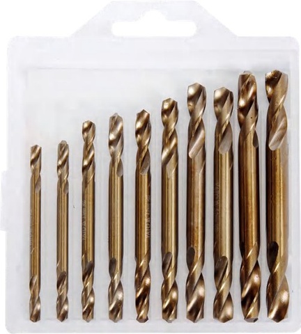 Double end metal twist drill set