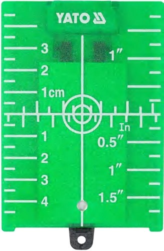 Green laser target card