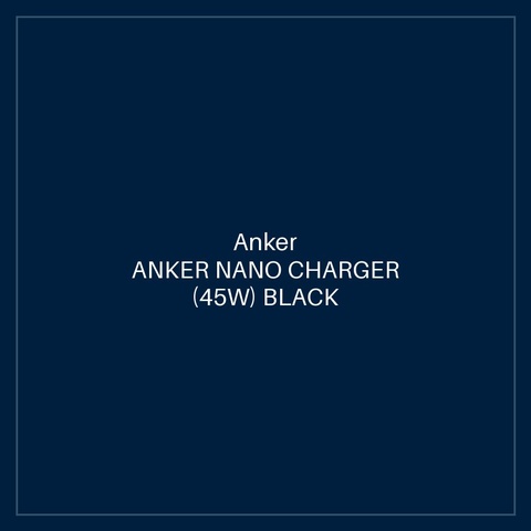 ANKER ANKER NANO CHARGER (45W) BLACK