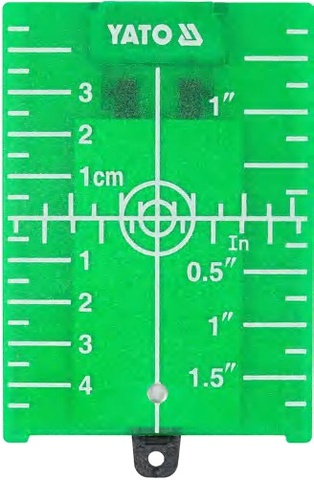 Green laser target card