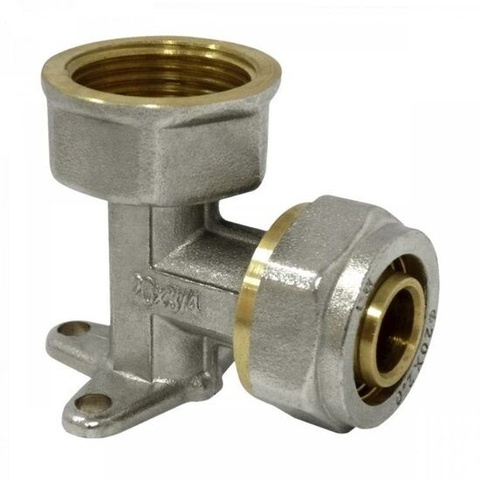 Wall Plated Elbow Compression Multilayer Fitting