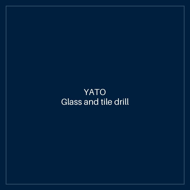 Glass and tile drill 6 mm