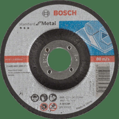 Bosch Metal Cutting: Standard for cutting disc with depressed centre, 230 mm, 22,23 mm, 3,0 mm