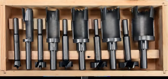 Forstner drill bit and plug cutter set