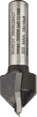 Bosch Routing: Edge forming bit D 8 mm, R1 6,3 mm, B 15 mm, L 18 mm, G 60 mm
