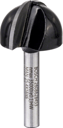 Bosch Routing: Core box bit 6 mm, R1 6 mm, D 13 mm, L 9,2 mm, G 40 mm