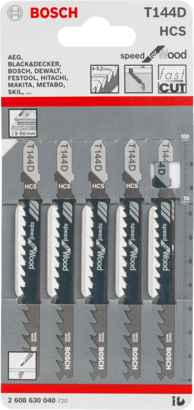 Bosch Jig Saw Blades: T 118 A Basic for Metal (5pcs)